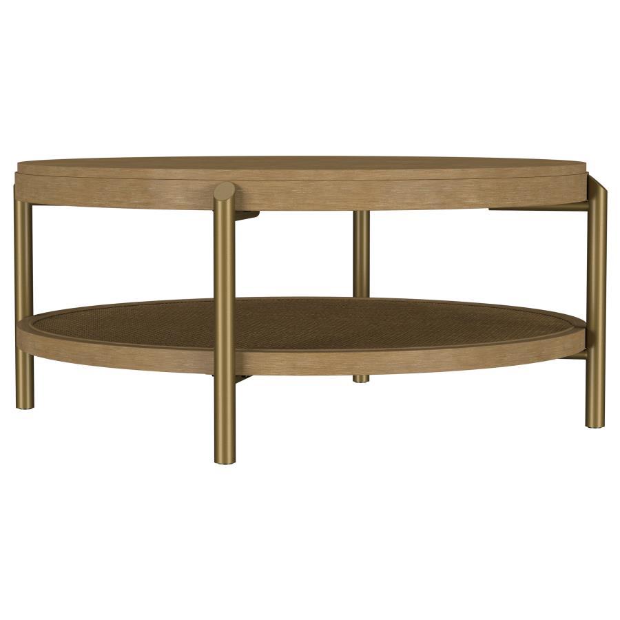 Arini - Round Coffee Table With Storage Shelf Coaster Fine Furniture