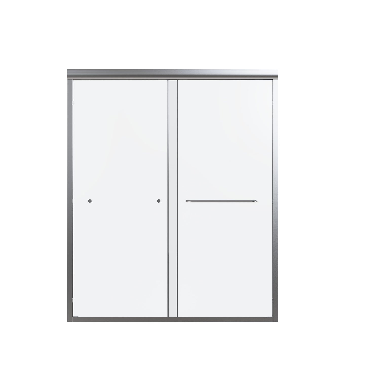 Semi-Frameless Double Sliding Shower Door, Bypass Shower Door, 1 / 4" (6Mm) Thick SGCC Tempered Glass Door Daily Nest