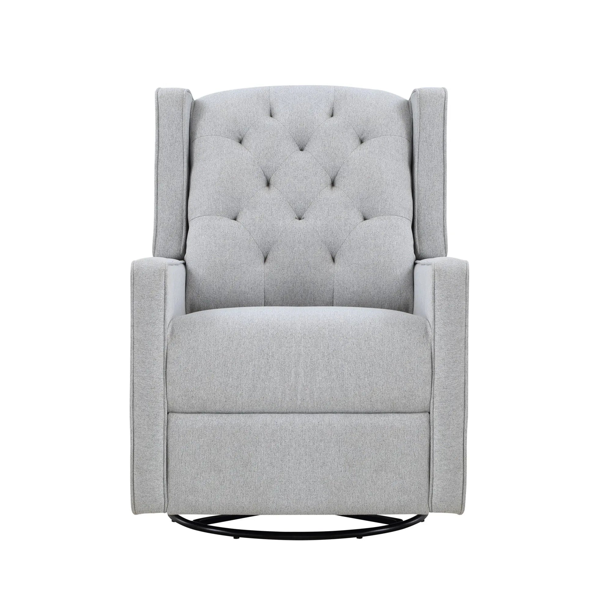 Milah - Gliding Swivel Recliner Tufted Suite Bebe