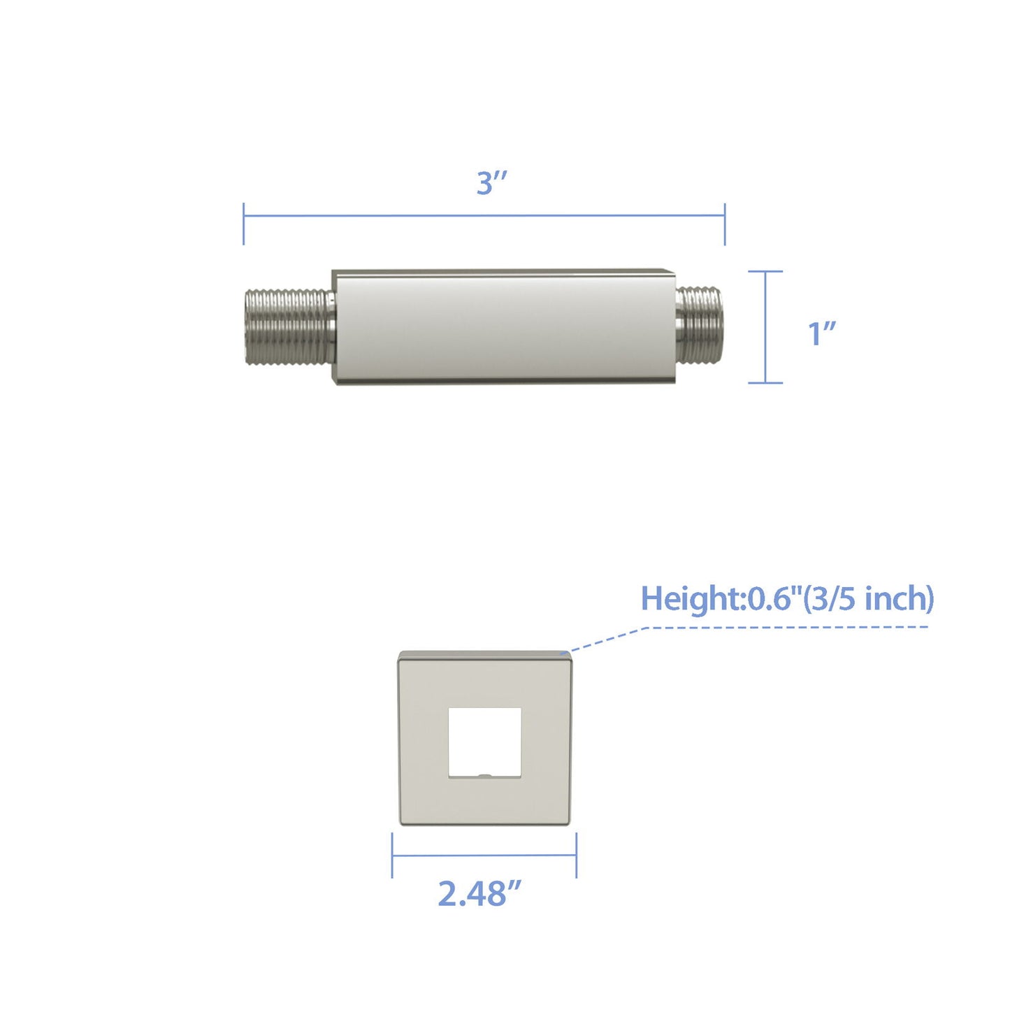 Ceiling Mounted Shower Arm With Flange Stainless Steel Daily Nest