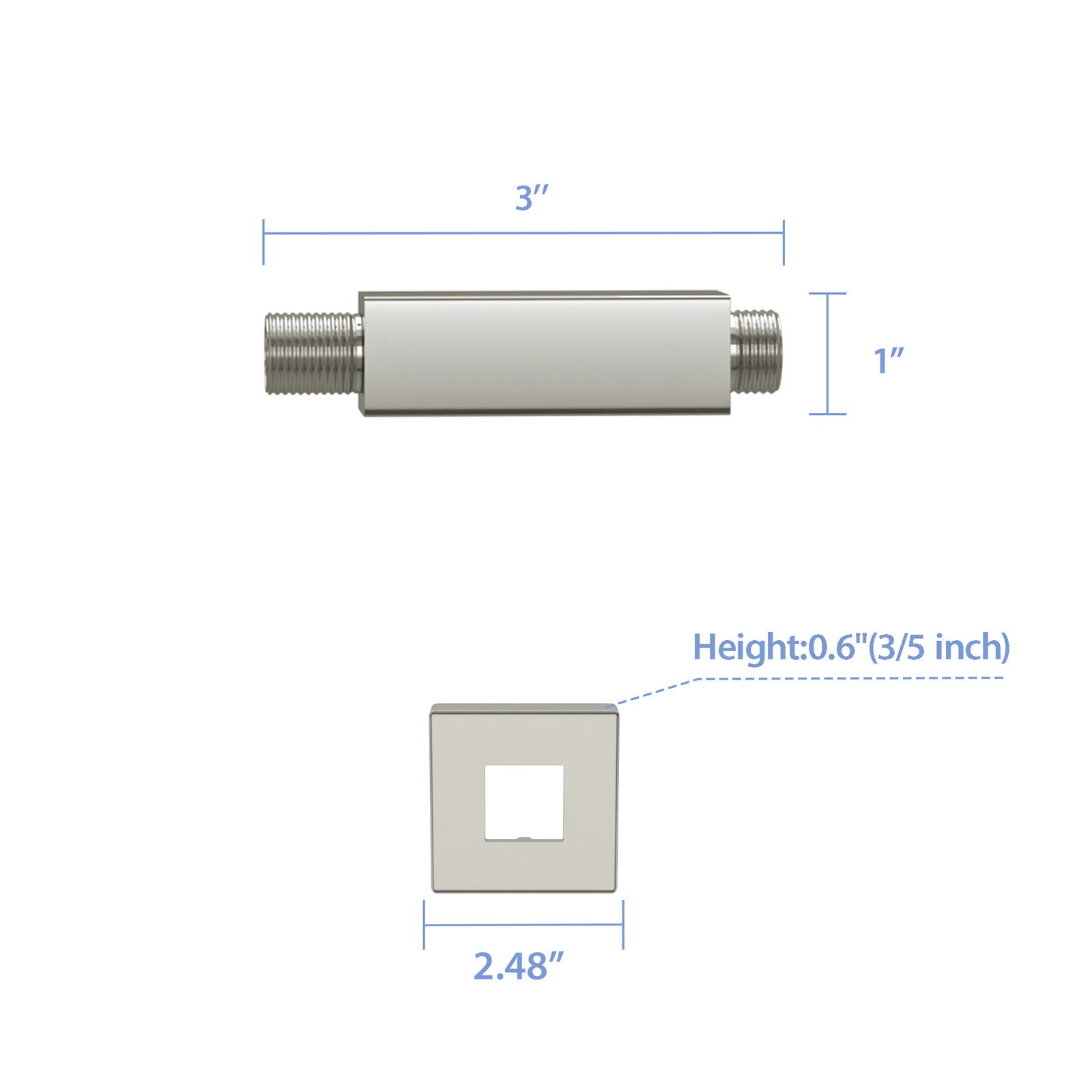 Ceiling Mounted Shower Arm With Flange Stainless Steel Daily Nest