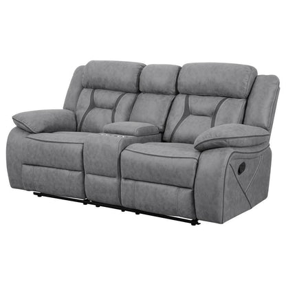 Higgins - Pillow Top Arm Motion Loveseat with Console CoasterEveryday