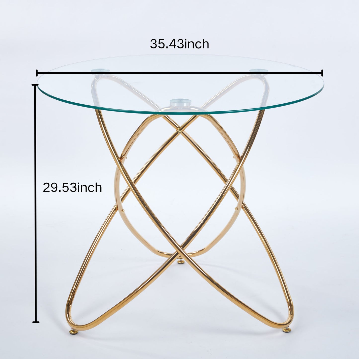 Metal Leg Dining Table With Tempered Glass Top Home Essentials