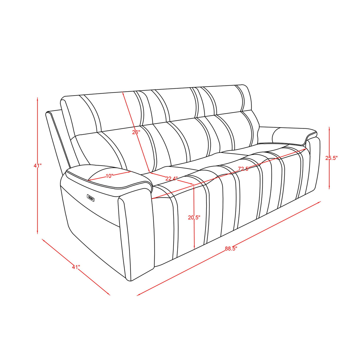 Gary - Power Reclining Set Global Furniture USA