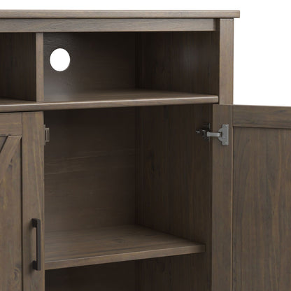 Ela - Medium Storage Cabinet - Smoky Brown Simpli-Home