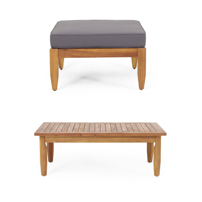Urbanek - Acacia Wood Outdoor Conversation Set - Teak Noble House