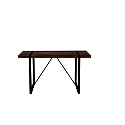 Modern Dining Table With Black Metal Legs For 4 - 6 Person Home Essentials