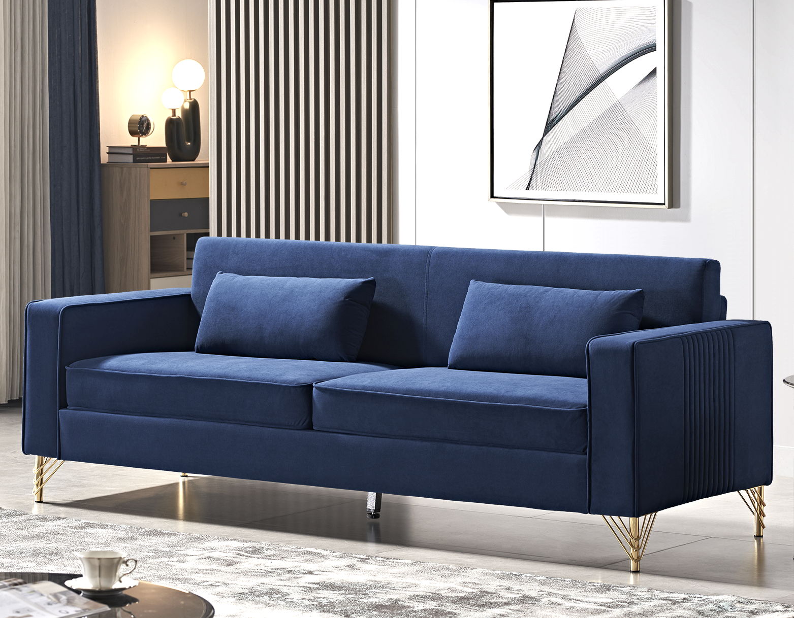 Aesthetic 3 Seater Couch With Classic Modern Appeal And Luxurious Soft Comfort US Pride