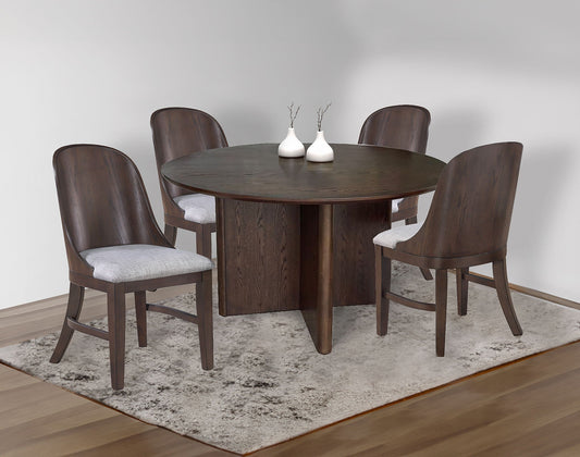 Cullen - 5 Piece Dining Room Set - Walnut Crown Mark