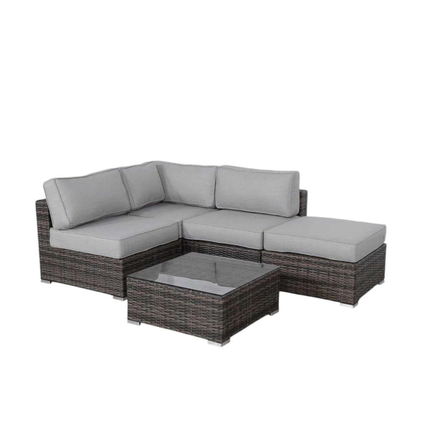 Seating Set With Cushions Handcrafted Wicker Design LSI Patio Furniture