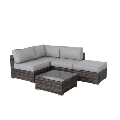 Seating Set With Cushions Handcrafted Wicker Design LSI Patio Furniture