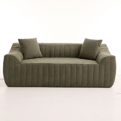 Oversized 2 Seater Loveseat With 2 Decor Throw Pillows, Deep Seat Sofa For Living Rooms Hearth and Haven