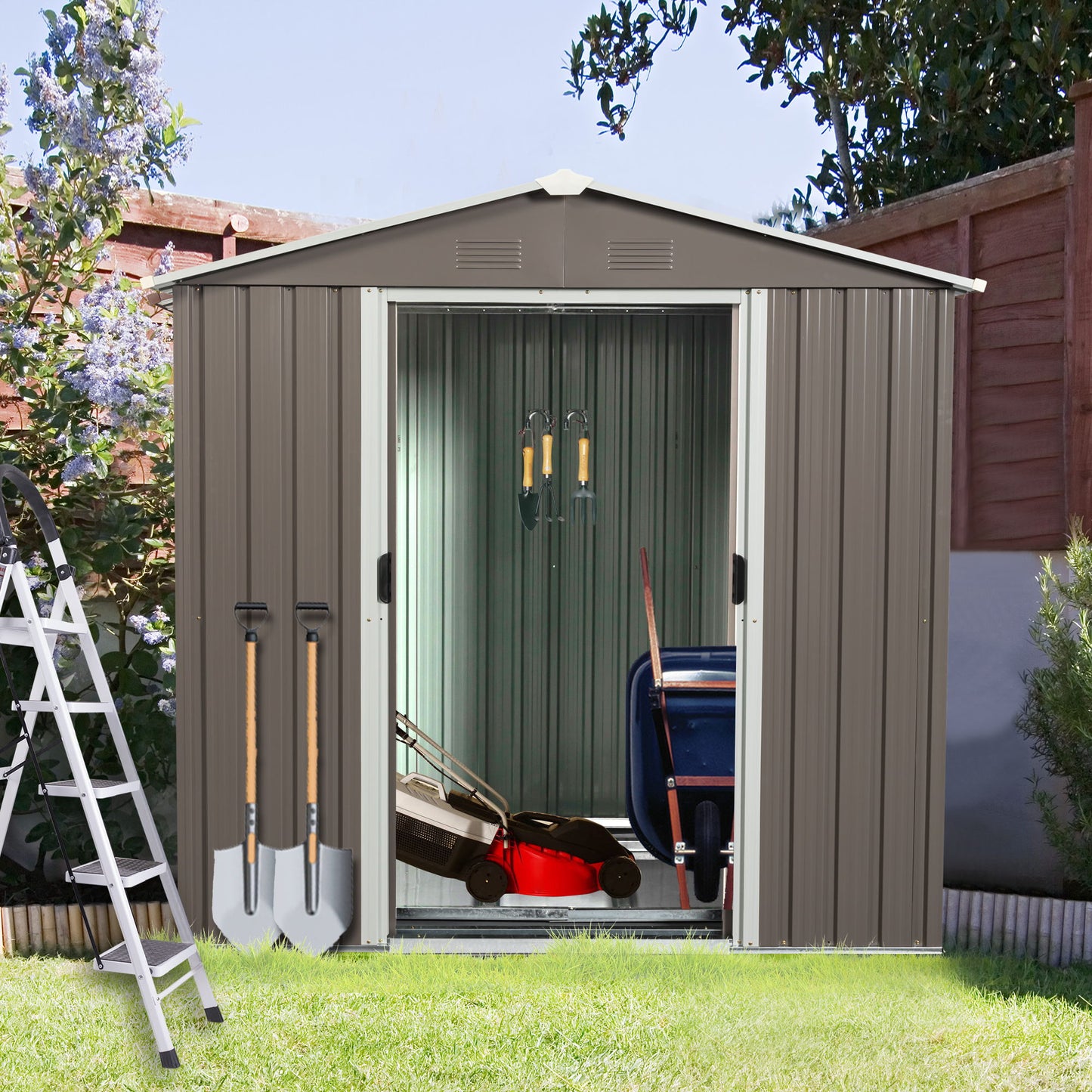 Outdoor Metal Storage Shed Daily Nest