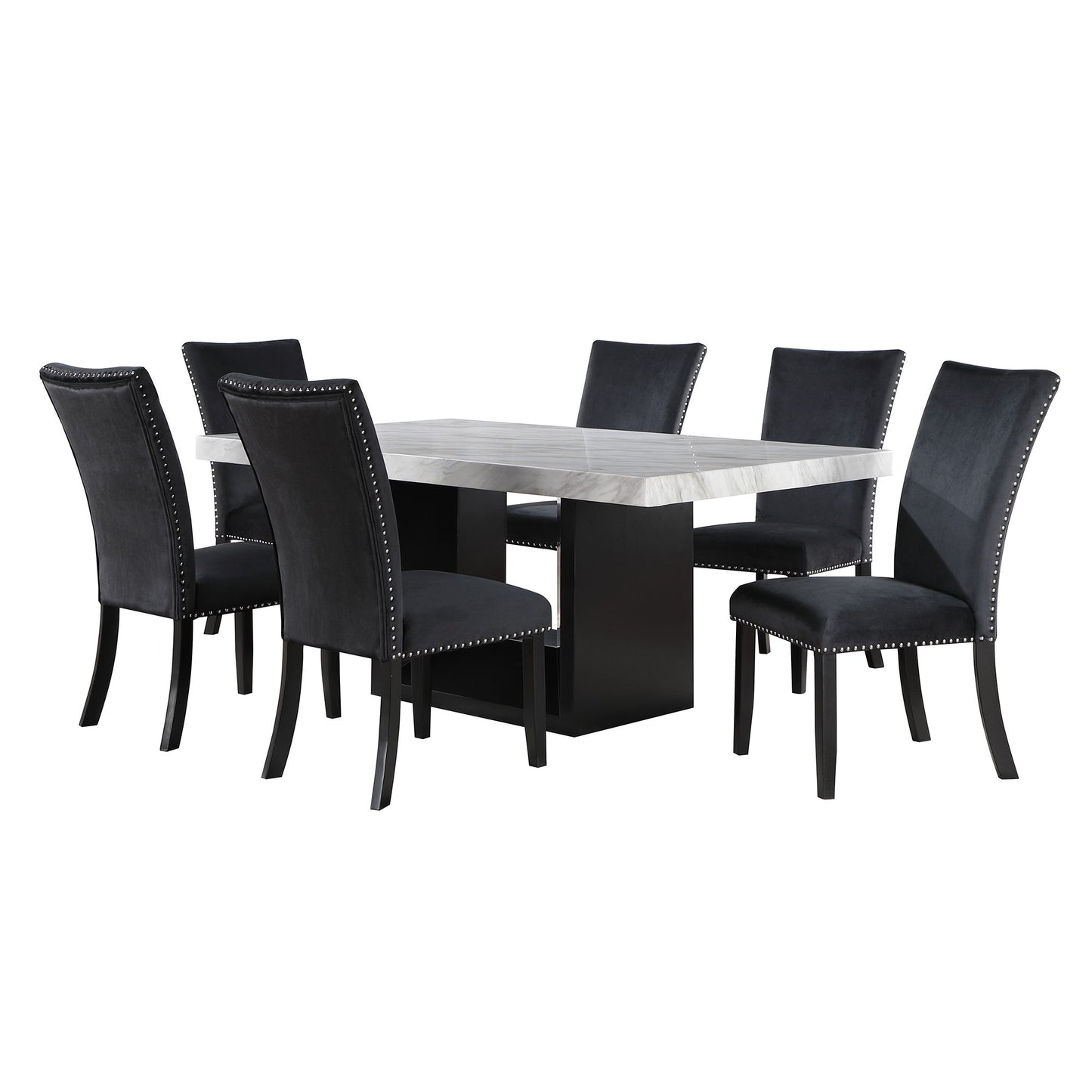 Sheena - 5 Pieces Dining Table Set - Black Global Furniture USA