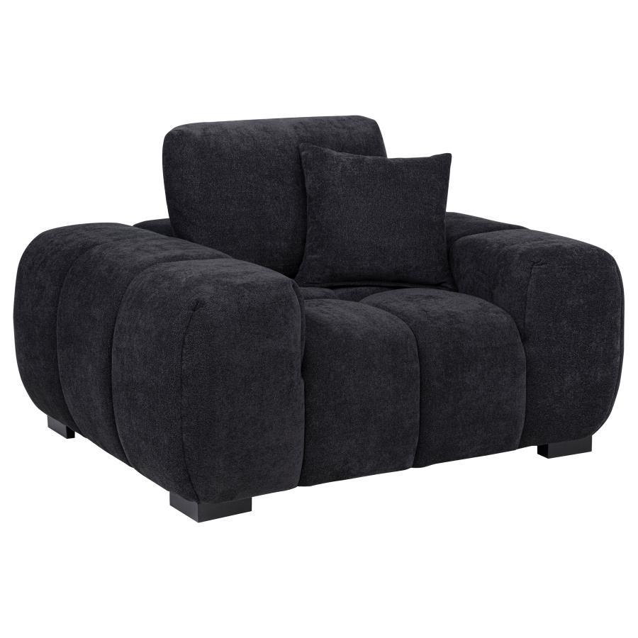 Octavia - Fabric Upholstered Track Arm Accent Chair Coaster Fine Furniture