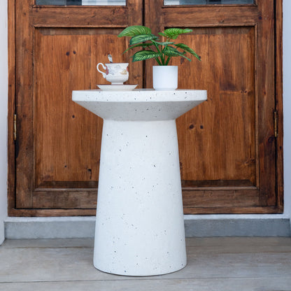 Terrazzo - Outdoor Side Table - White Noble House