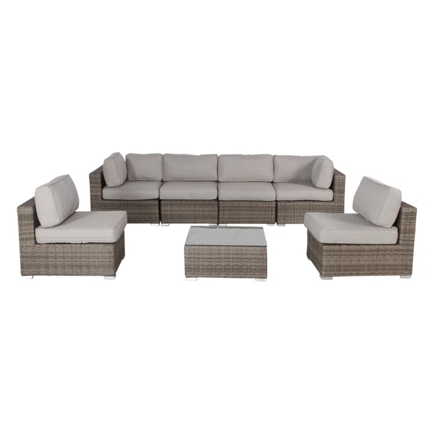 Outdoor Wicker Seating Group With Cushions LSI Patio Furniture