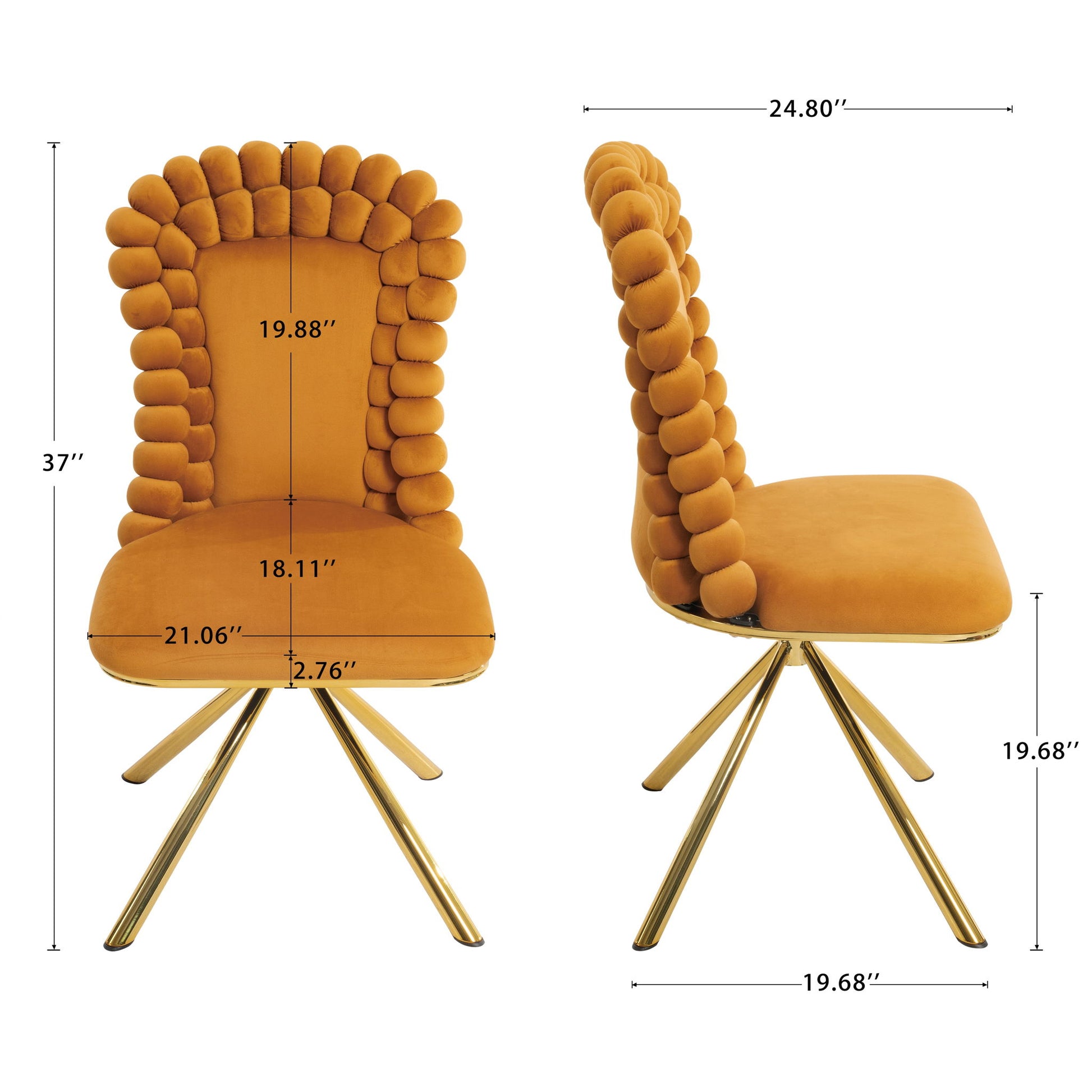 Upholstered Swivel Dining Chairs (Set of 2) Home Essentials