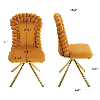 Upholstered Swivel Dining Chairs (Set of 2) Home Essentials