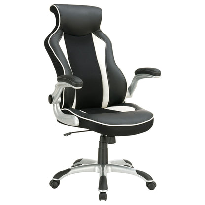 Adjustable Height Office Chair With Ergonomic Design And Swivel Mechanism - Black Furniture Max