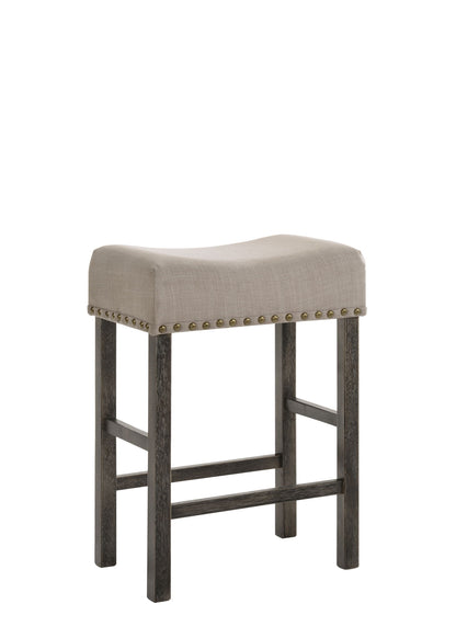 Martha II - Weathered Counter Height Stool (Set of 2) - Gray / Tan Acme