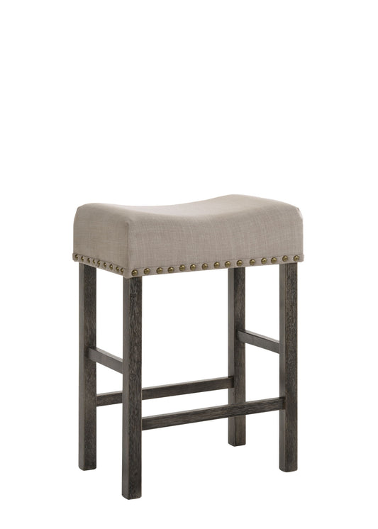 Martha II - Weathered Counter Height Stool (Set of 2) - Gray / Tan Acme