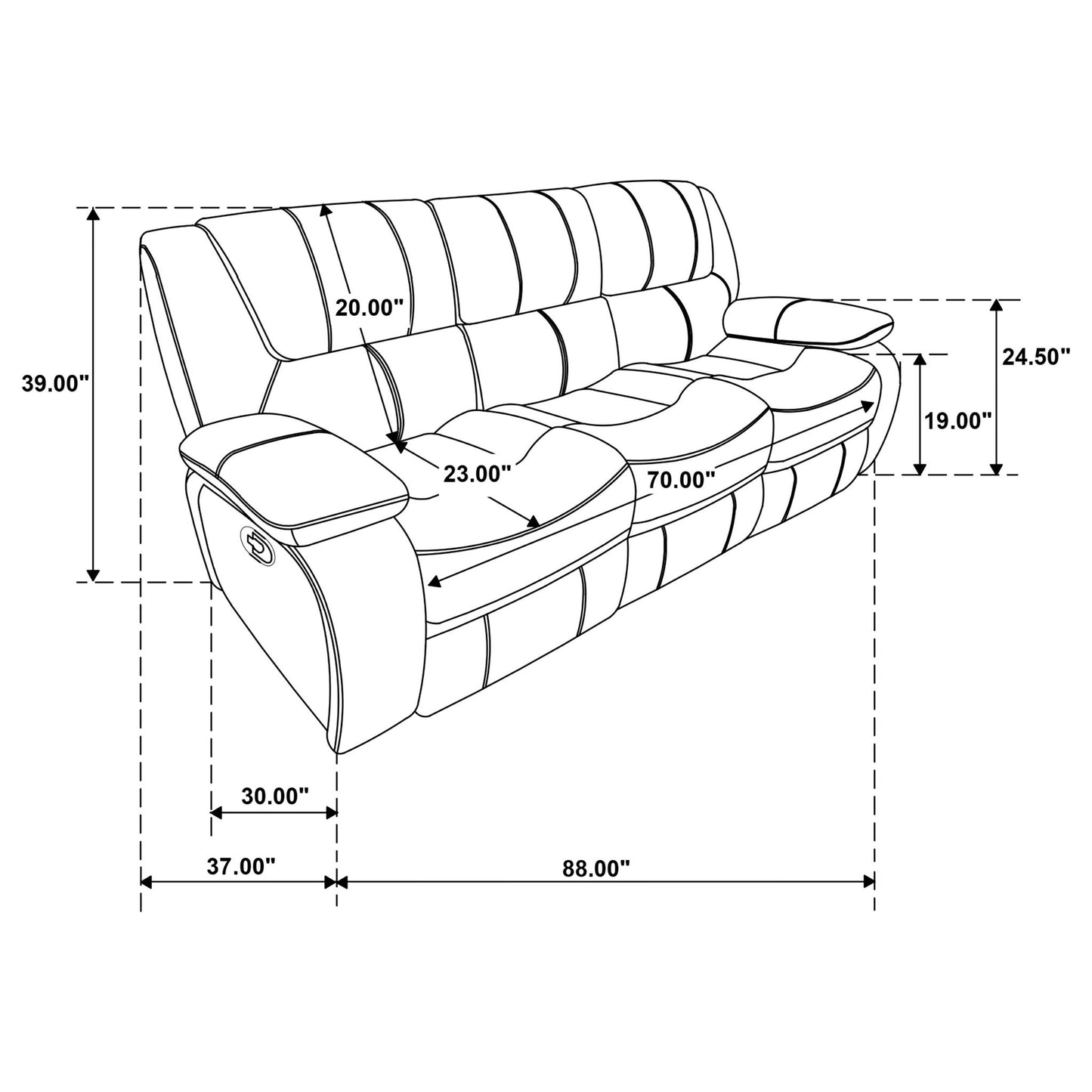 Elodie - Reclining Sofa Set With Manual Recline Furniture Max
