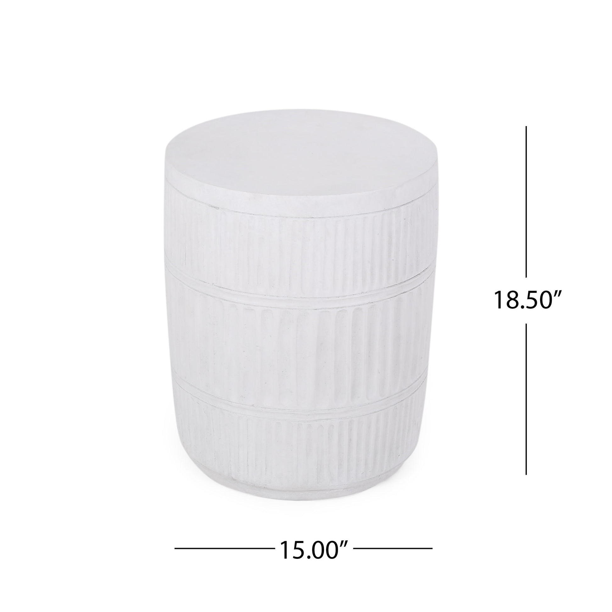 Outdoor Patio End Table - Antique White Noble House