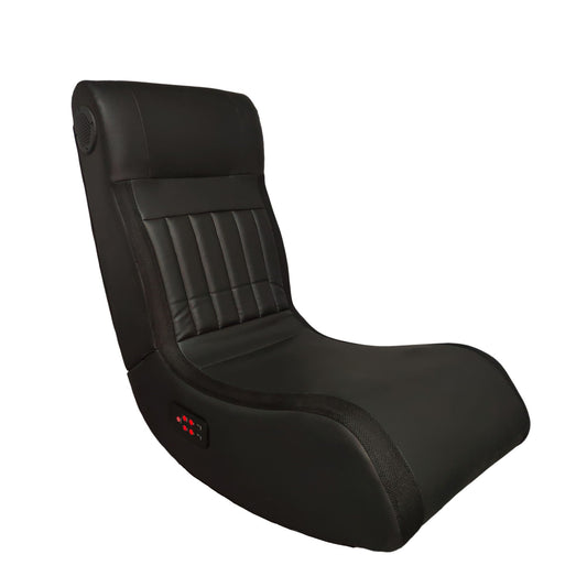 Foldable Gaming Chair With Onboard Speakers, LED Strip Lighting, Bluetooth, Vibration Massage, USB Charging Port - Black Home Essentials