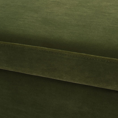 Knox - Square Storage Cocktail Ottoman - Olive Green Jennifer Taylor Home