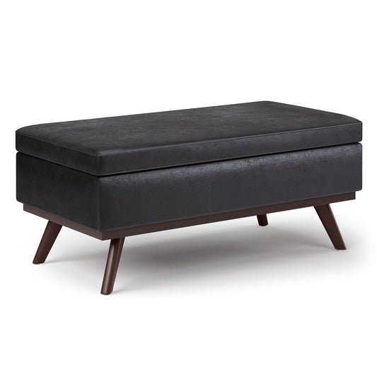 Owen - Lift Top Large Coffee Table Storage Ottoman, Mid Century Style Simpli-Home