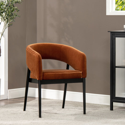 Mirah - Modern Open Barrel Dining Chair Jennifer Taylor Home