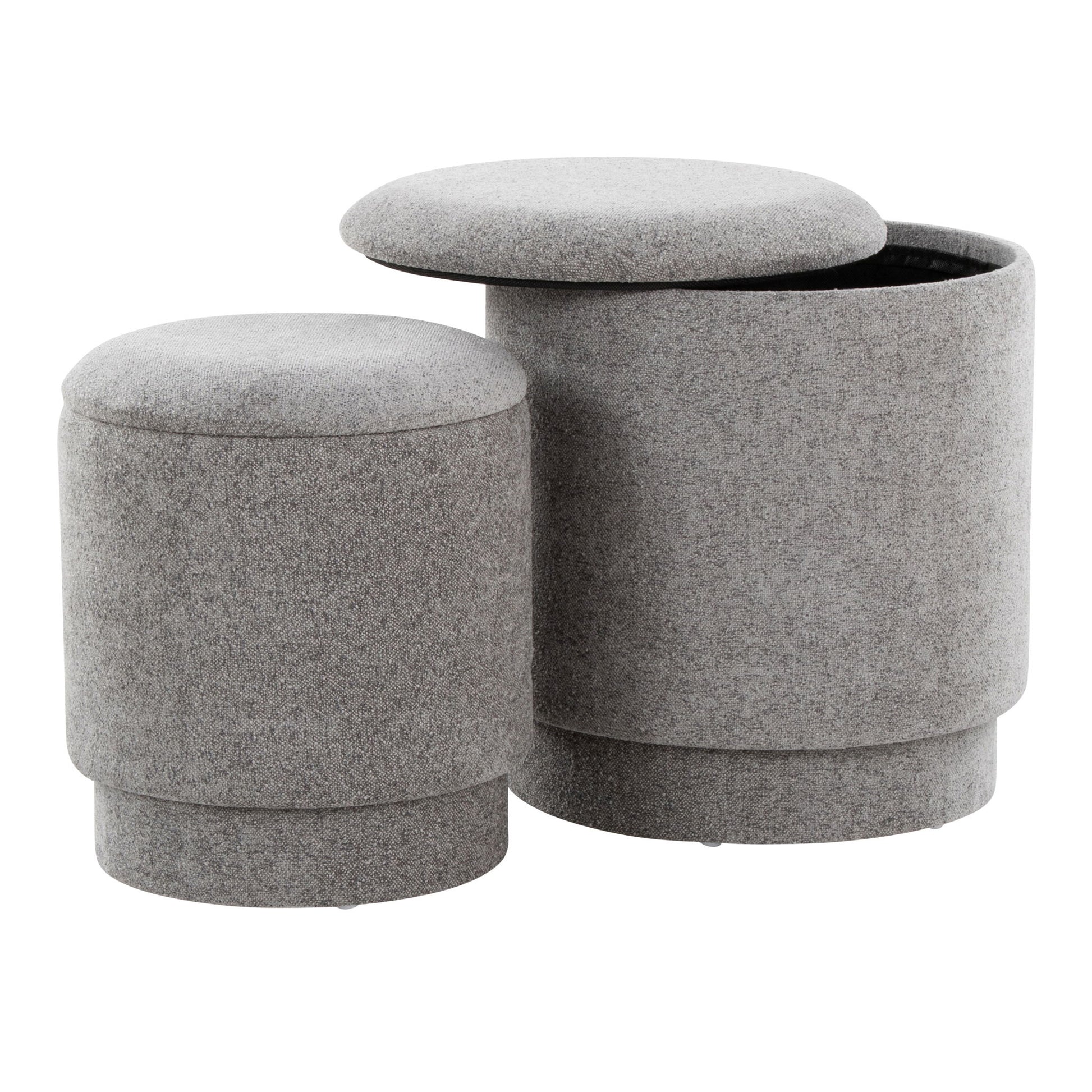Marla - Upholste Contemporary Ottoman Set Lumi Source