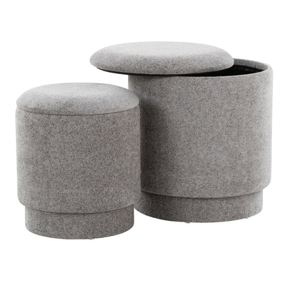Marla - Upholste Contemporary Ottoman Set Lumi Source
