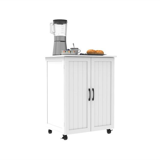 Sturdy Storage Cabinet With Large Capacity For Living Room, Bedroom, Kitchen - White Home Essentials