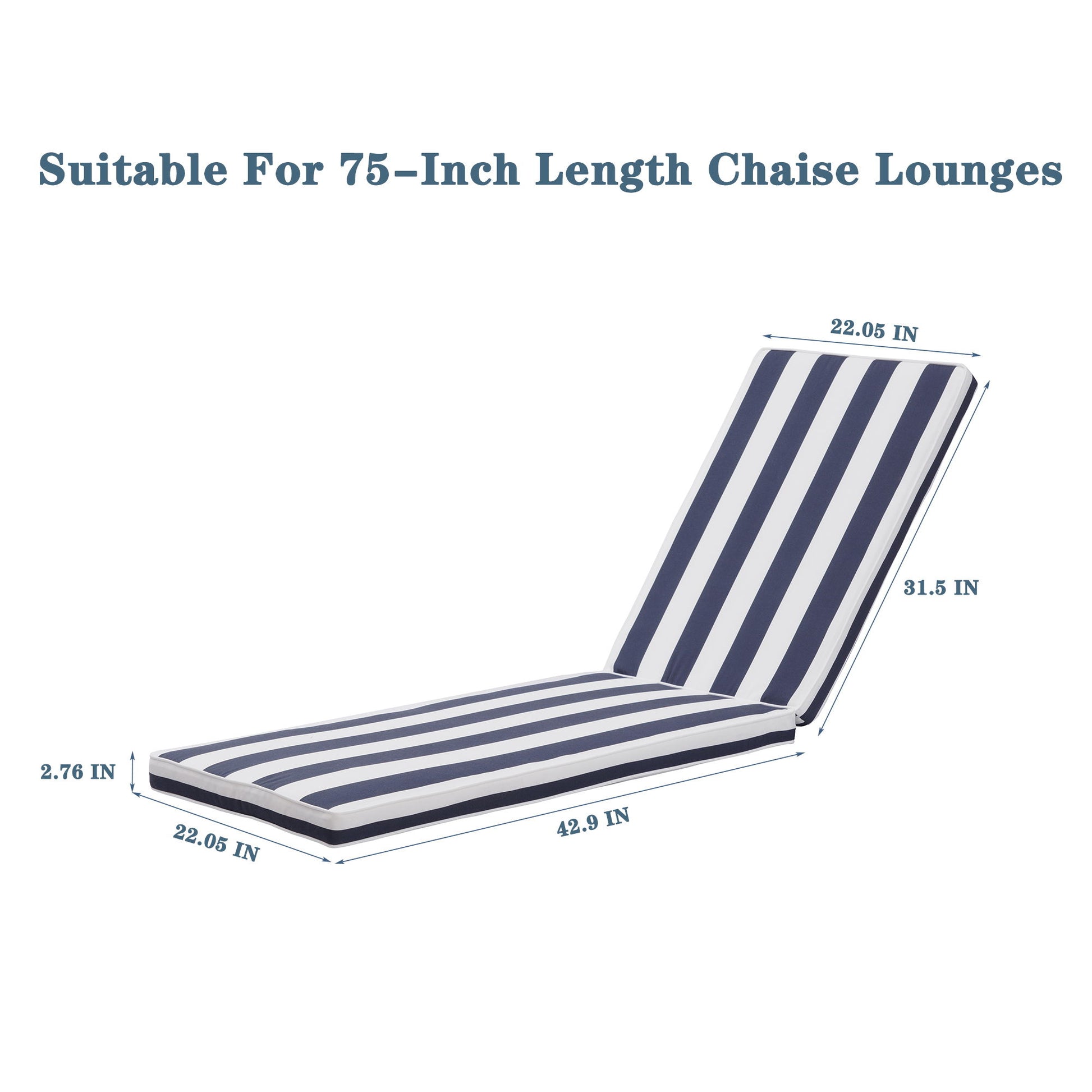 Outdoor Lounge Chair Cushion Replacement Patio Funiture Seat Cushion Chaise Lounge Cushion Home Essentials