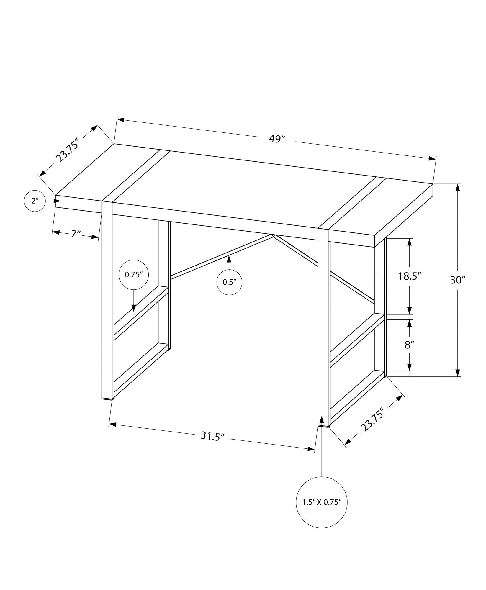 Computer Desk For Home Office Laptop, Contemporary & Modern 8th Street