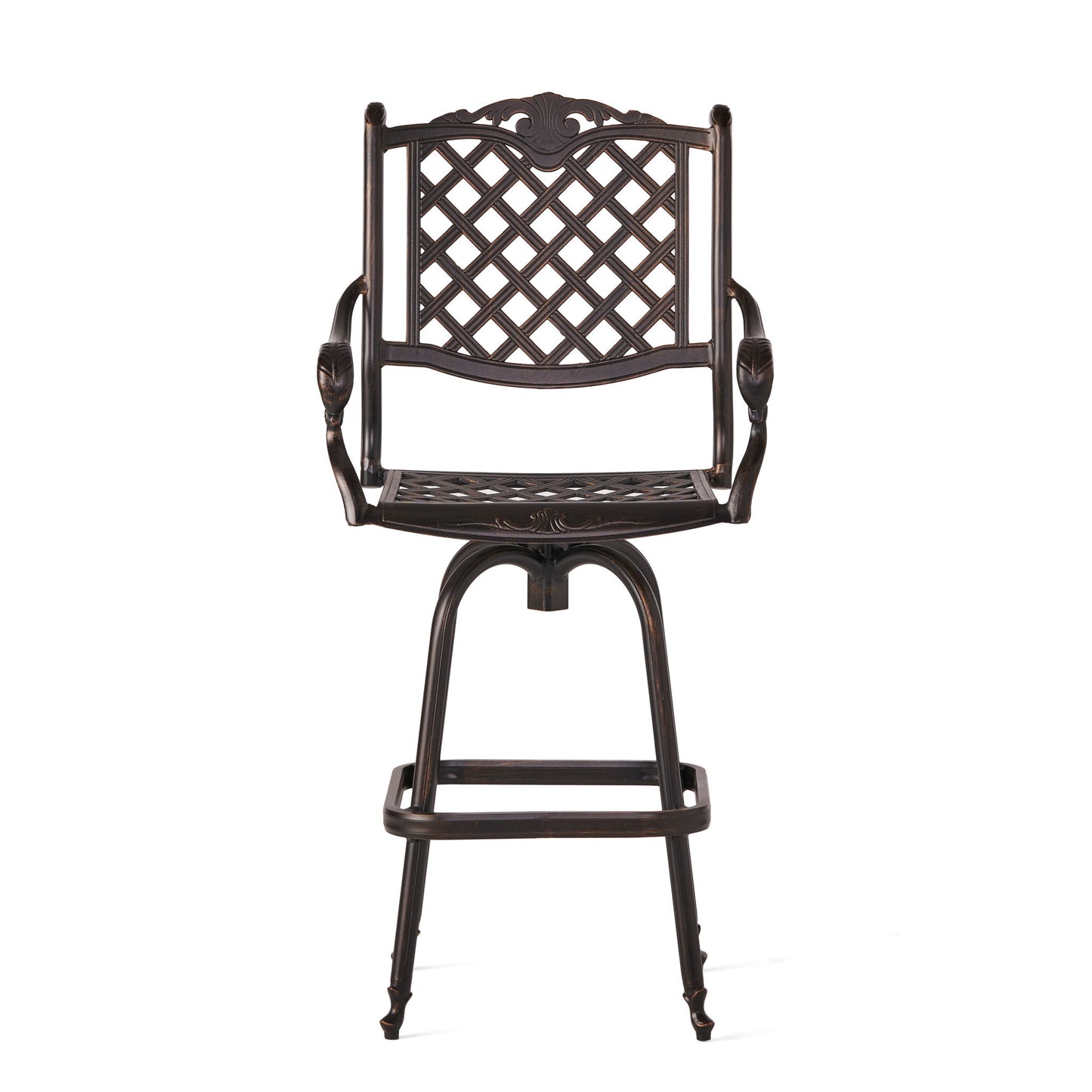 Cast Aluminum Bar Stool - Copper Noble House
