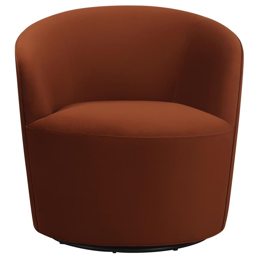 Joyce - Upholstered Barrel Back Swivel Chair CoasterEssence