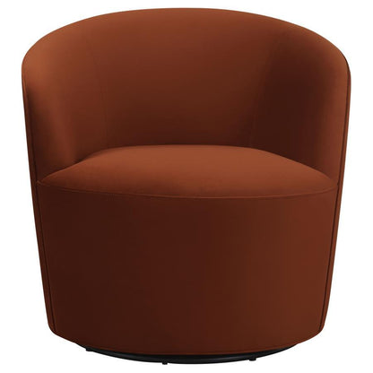 Joyce - Upholstered Barrel Back Swivel Chair CoasterEssence