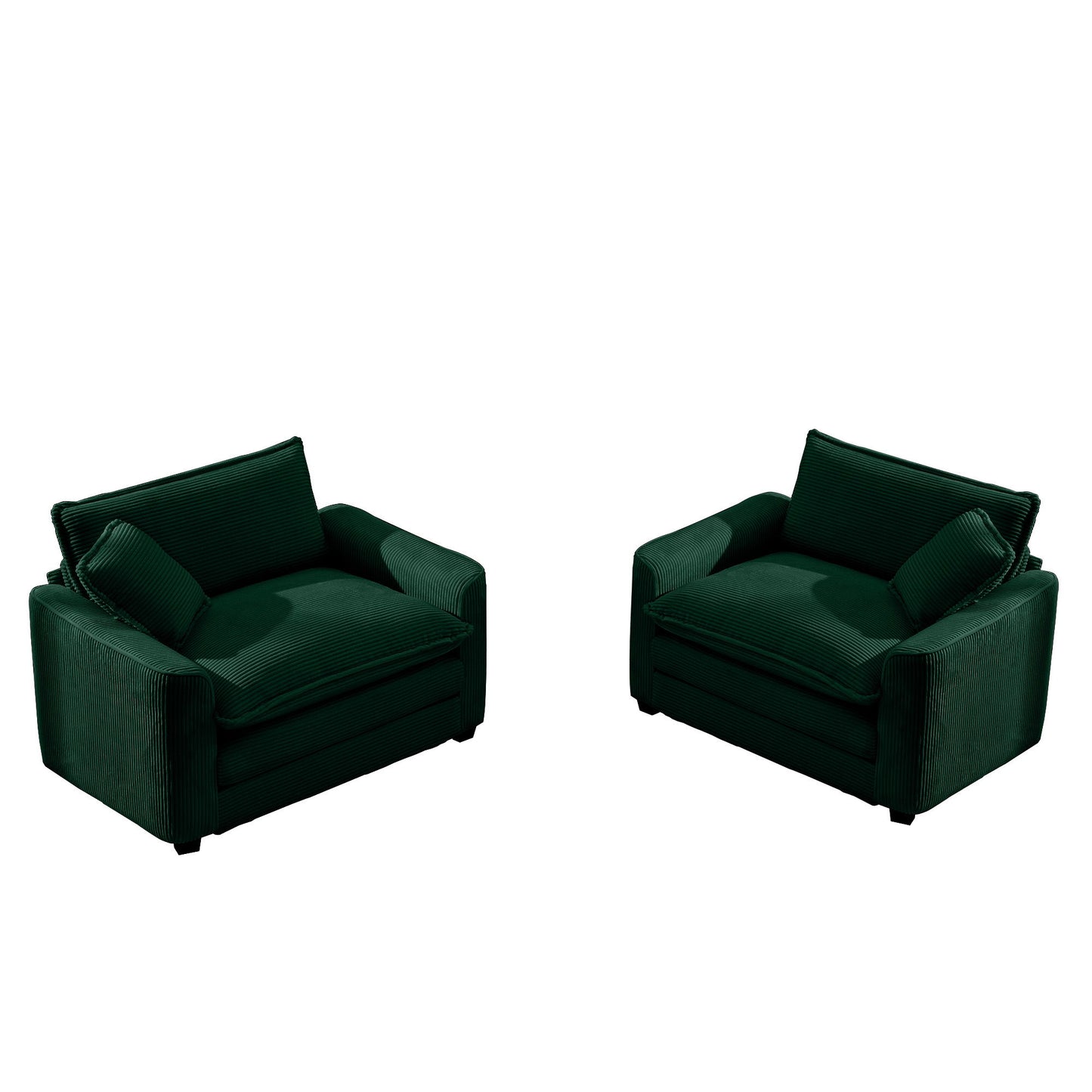 Modern Classic Fabric Single Chair Deep Seat Sofa With Pillow Home Essentials