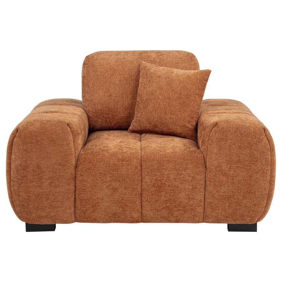 Octavia - Fabric Upholstered Track Arm Accent Chair Coaster Fine Furniture