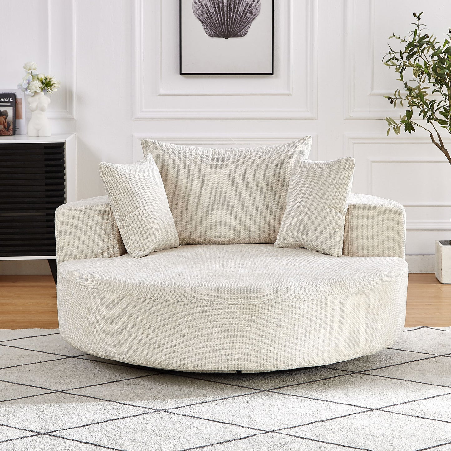 Swivel Chair With Rotating Base For Living Room Home Essentials