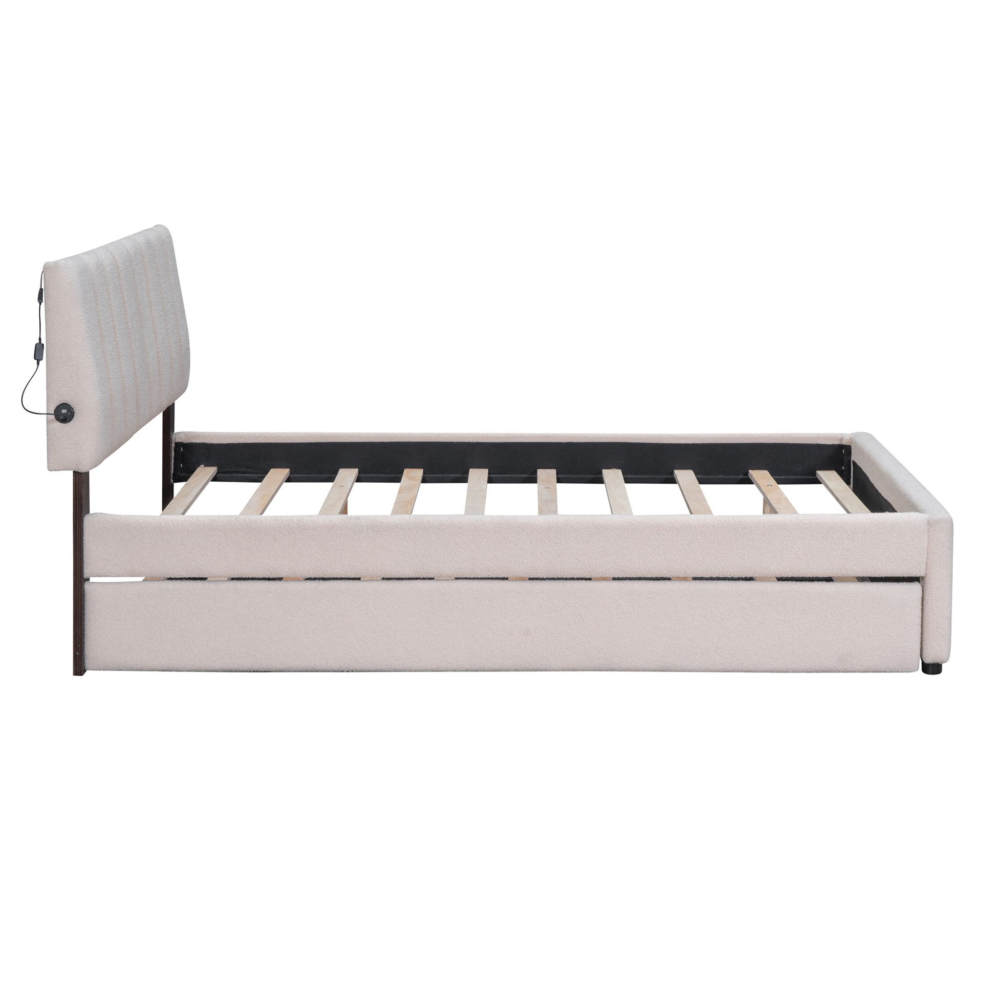 Upholstered Platform Bed With Trundle Halcyon Home