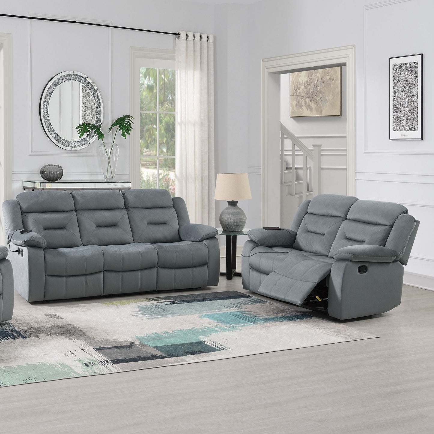 Contemporary Living Room Set With Pillow Arms And Headrest Support Home Essentials