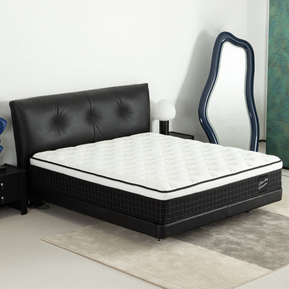 12" Hybrid Mattress With Individual Pocket Spring, Comortable Memory Foam Home Essentials
