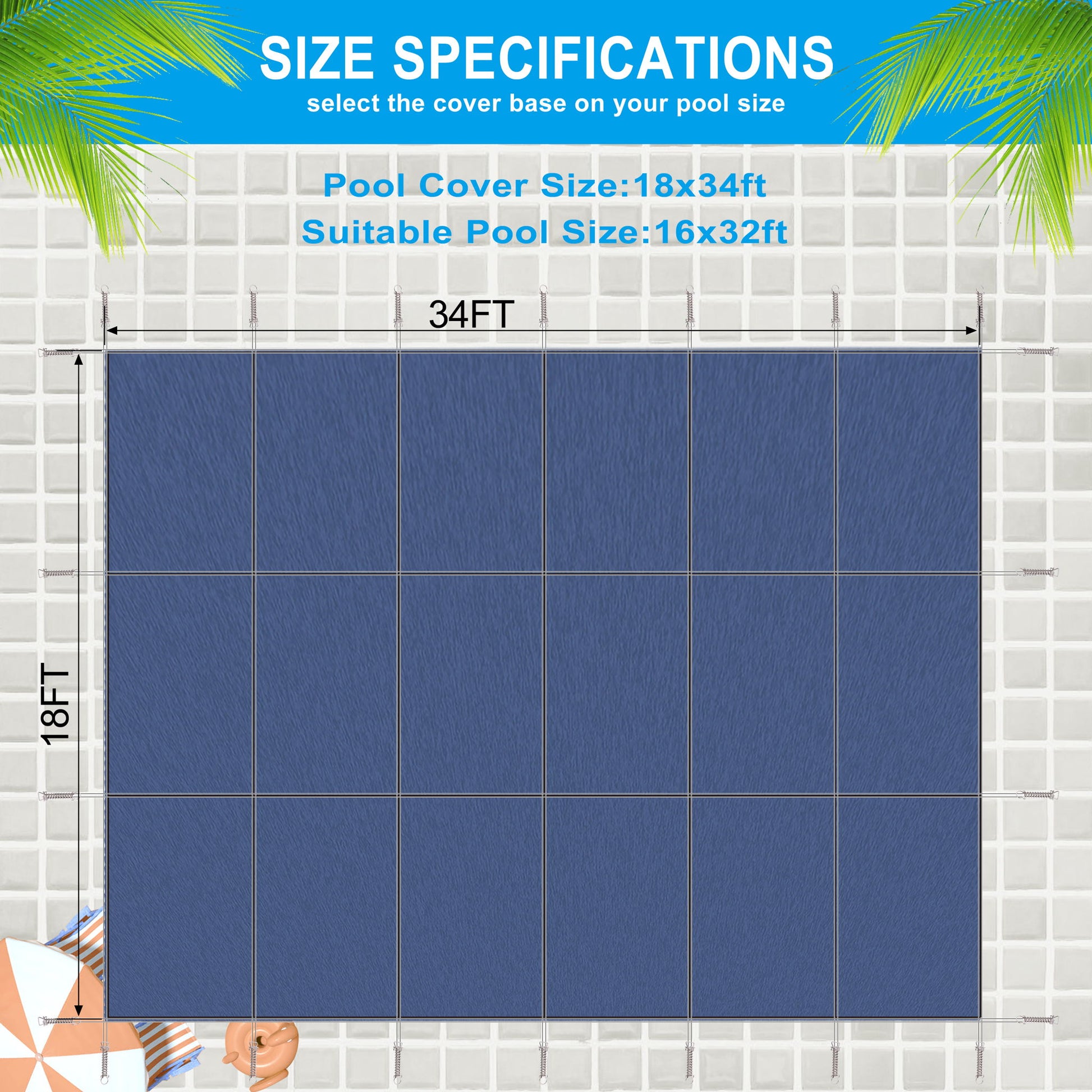 16 X 32 Ft Inground Pool Safety Cover, Rectangle Daily Nest