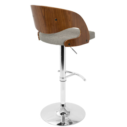 Pino - Mid Century Modern Adjustable Barstool With Swivel Lumi Source