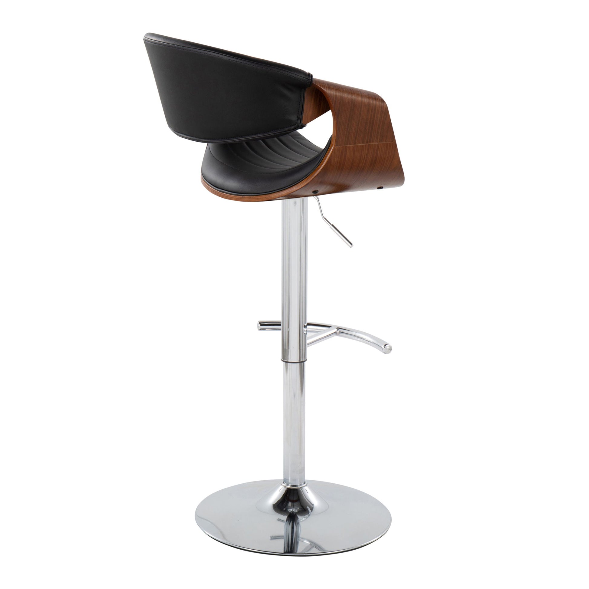 Symphony - Mid Century Modern Adjustable Barstool & Swivel With Rounded T Footrest (Set of 2) Lumi Source