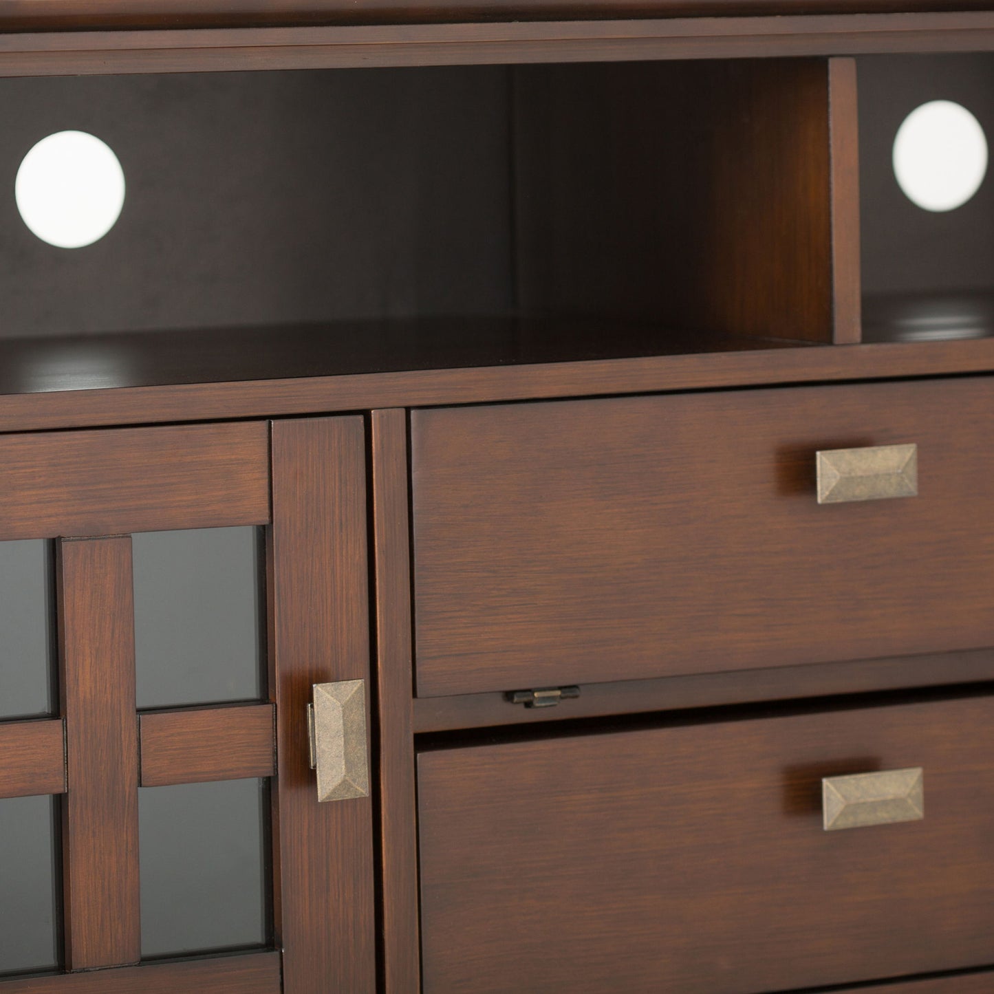 Artisan - TV Media Stand - Russet Brown Simpli-Home